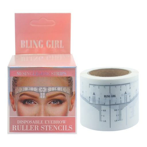 [6722012142588] Eyebrow Ruller Stencils [S2507P06]