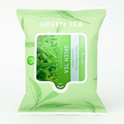 [6924372734179] Makeup Removing Cleansing Wipes Green Tea 25PCS [S2408P06]